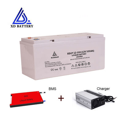Lifepo4 12v แบตเตอรี่ลิเธียมไอออน 300ah สำหรับอุปกรณ์เตือนภัย 9000 รอบชีวิต SilkLP12-300