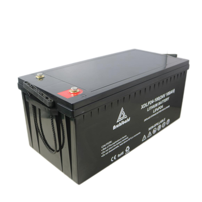การจัดเก็บพลังงานแสงอาทิตย์ 24v Lifepo4 แบตเตอรี่ 100ah การบำรุงรักษาฟรี